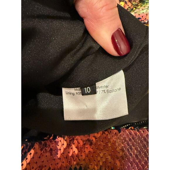 ALEX PERRY Jackson One-sleeve Sequined Satin Mini Dress In Pink NWOT - Size 6 US - Picture 7 of 11